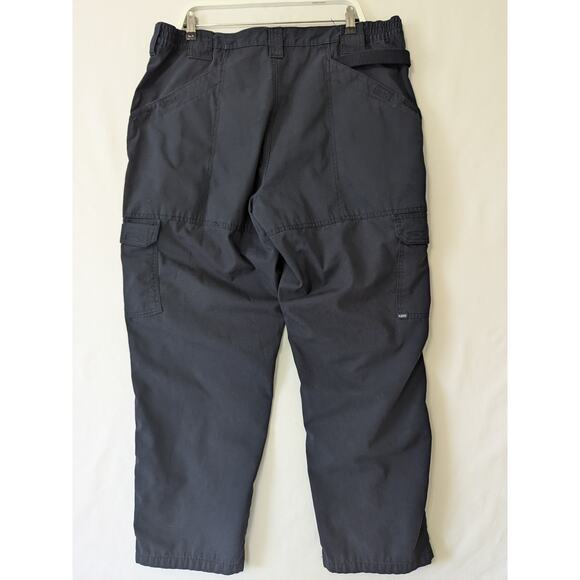 5.11 Tatical Pants Mens Size 42 Ripstop Cargo Pockets Black Workwear Straight - Picture 3 of 11